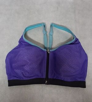 Victoria's Secret Sport Bra 34D Purple Racerback Front Close